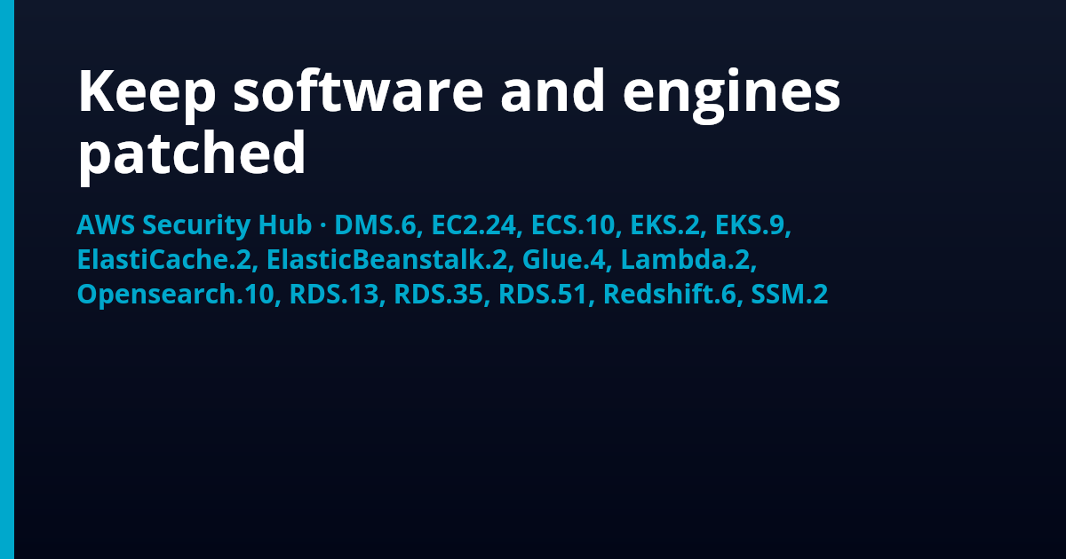Keep software and engines patched | Emnode Learn